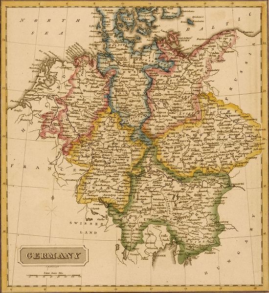 Vintage Maps 아티스트의 Germany 1817 작품