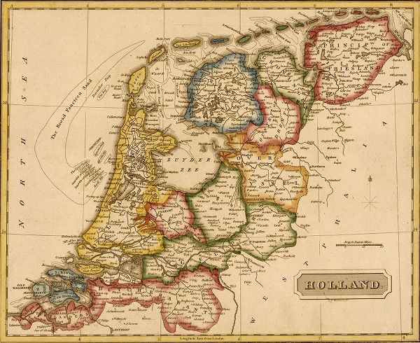 Vintage Maps 아티스트의 Holland Netherlands 1817 작품