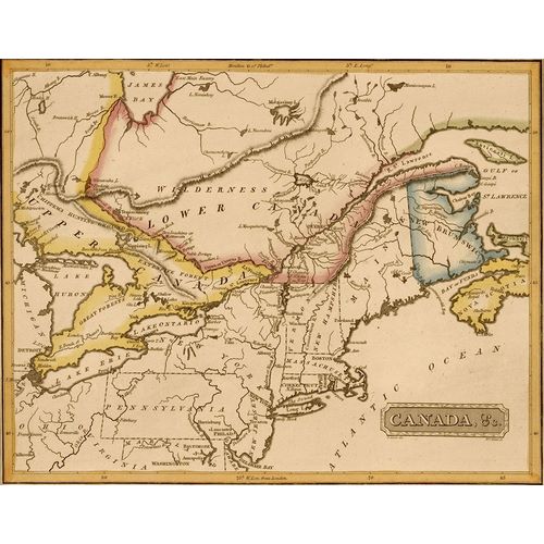 Vintage Maps 아티스트의 Canada 1817 작품