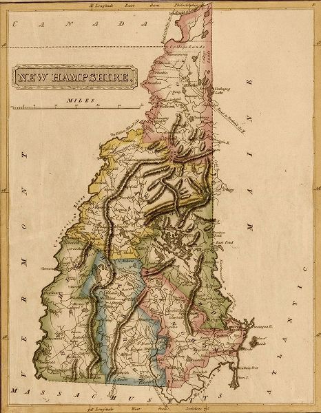 Vintage Maps 아티스트의 New Hampshire 1817 작품