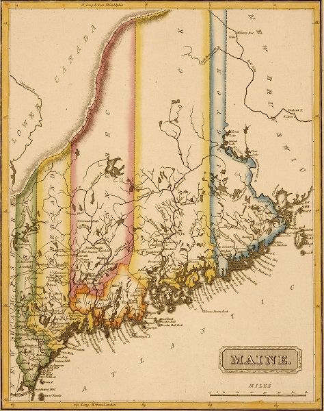 Vintage Maps 아티스트의 Maine 1817 작품