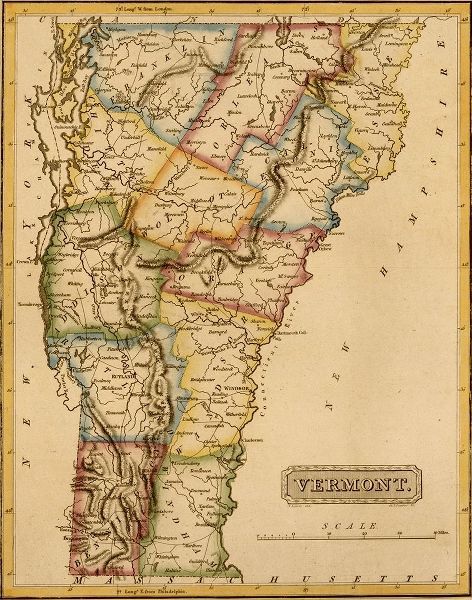 Vintage Maps 아티스트의 Vermont 1817 작품
