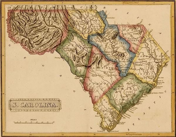 Vintage Maps 아티스트의 South Carolina 1817 작품