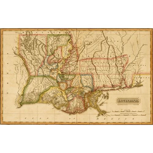 Vintage Maps 아티스트의 Louisiana 1817 작품