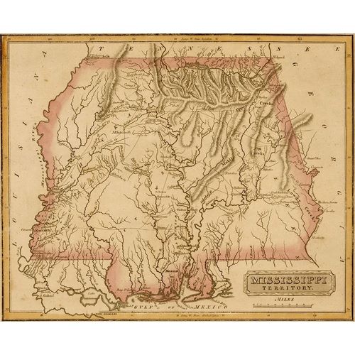 Vintage Maps 아티스트의 Mississippi Territory 1817 작품