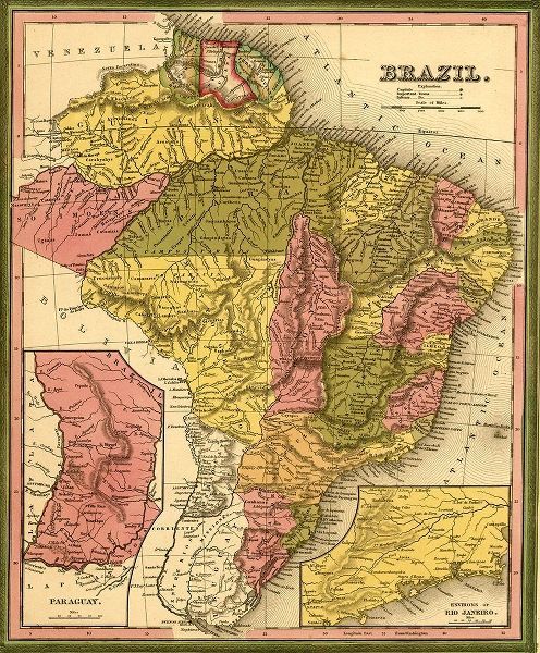 Vintage Maps 아티스트의 Brazil 1846 작품