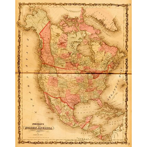 Vintage Maps 아티스트의 North America 1862 작품