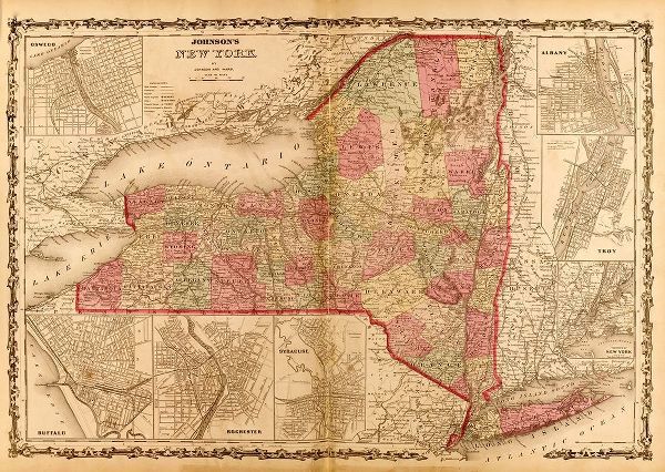 Vintage Maps 아티스트의 New York 1862 작품