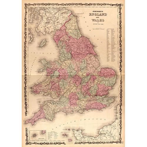 Vintage Maps 아티스트의 England and Wales 1862 작품
