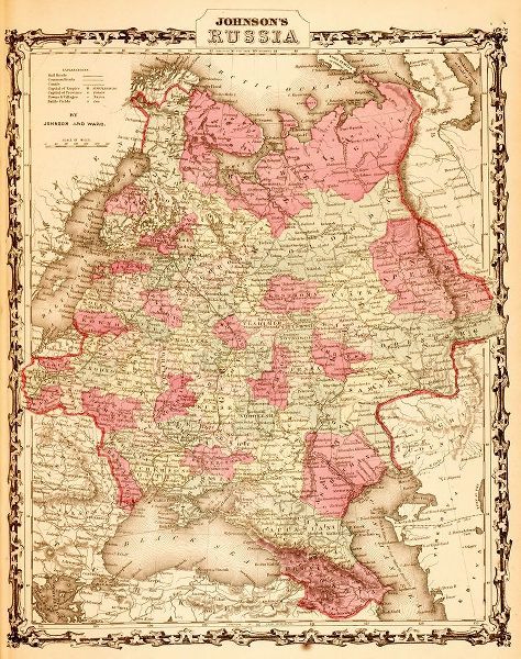 Vintage Maps 아티스트의 Russia 1862 작품