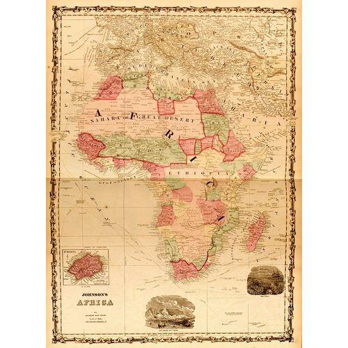Vintage Maps 아티스트의 Africa 1862 작품