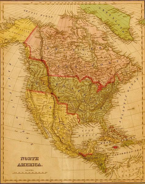 Vintage Maps 아티스트의 North America 1844 작품
