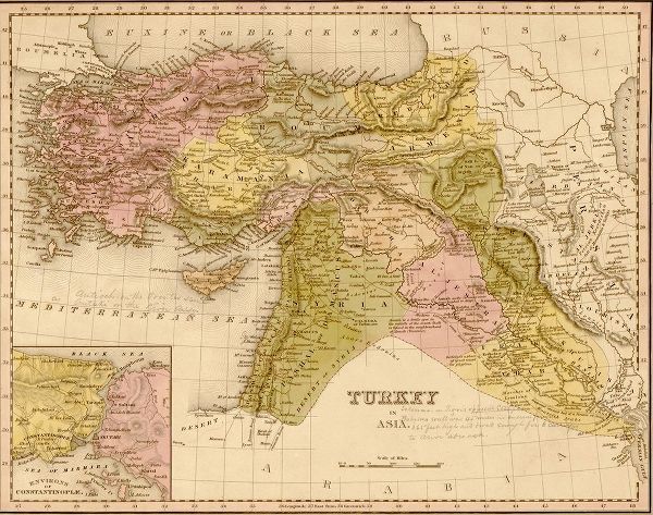 Vintage Maps 아티스트의 Turkey 1844 작품