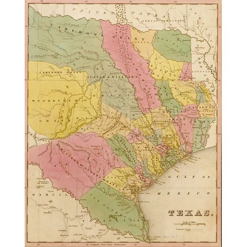 Vintage Maps 아티스트의 Texas 1844 작품