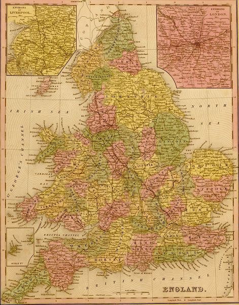 Vintage Maps 아티스트의 England 1844 작품
