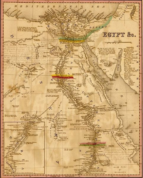 Vintage Maps 아티스트의 Egypt 1844 작품