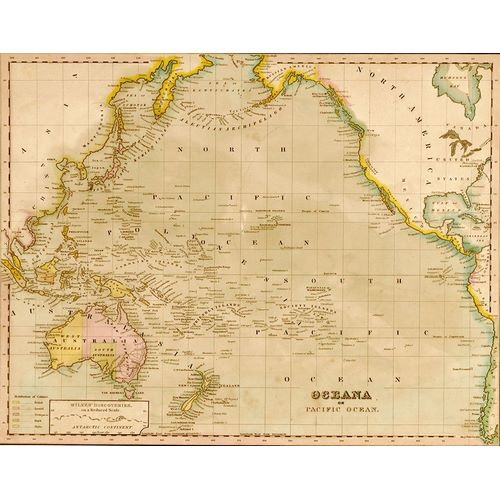 Vintage Maps 아티스트의 Oceania 1844 작품