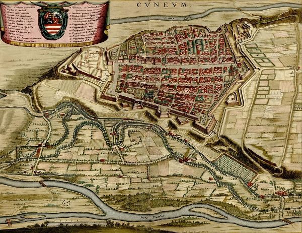 Vintage Maps 아티스트의 City of Cuneo 1700 작품