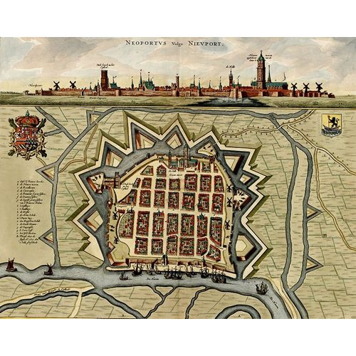 Vintage Maps 아티스트의 Vauban Defenses on the Narva Estonia 1700 작품