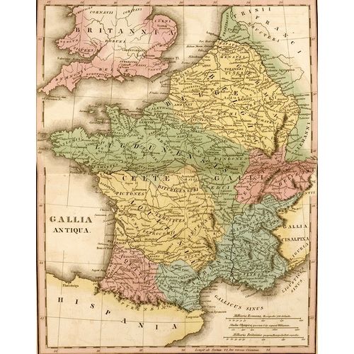 Vintage Maps 아티스트의 Ancient France Gallia Antiqua 작품