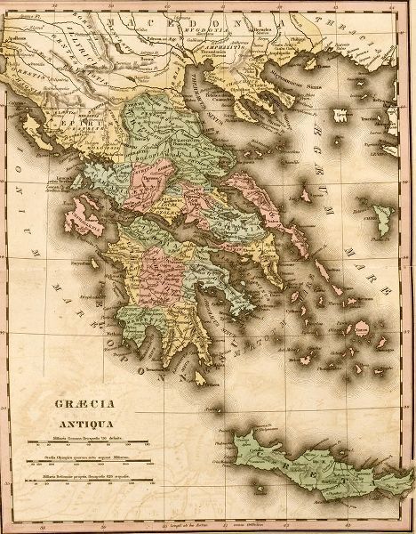 Vintage Maps 아티스트의 Ancient Greece 작품