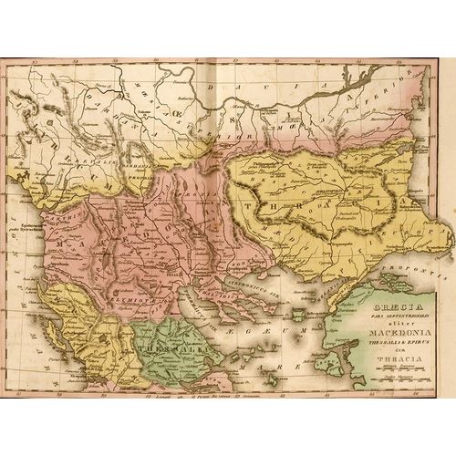 Vintage Maps 아티스트의 Ancient Greece Macedonia and Thrace 작품