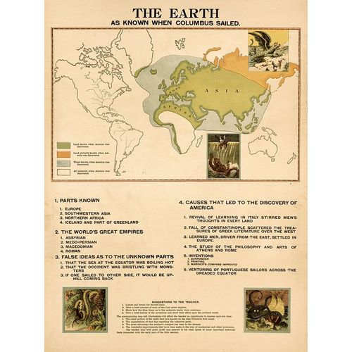 Vintage Maps 아티스트의 Delineation of the known world by the Eastern Hemisphere 작품