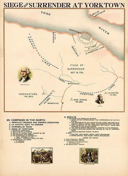 Vintage Maps 아티스트의 Siege and Surrender at Yorktown 작품