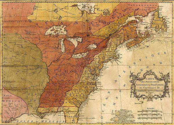 Vintage Maps 아티스트의 English and French Possessions in North America 1763 작품
