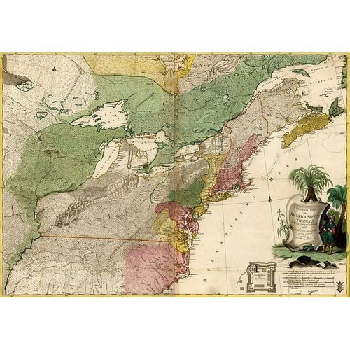 Vintage Maps 아티스트의 Theatre of War in North America 1755 작품