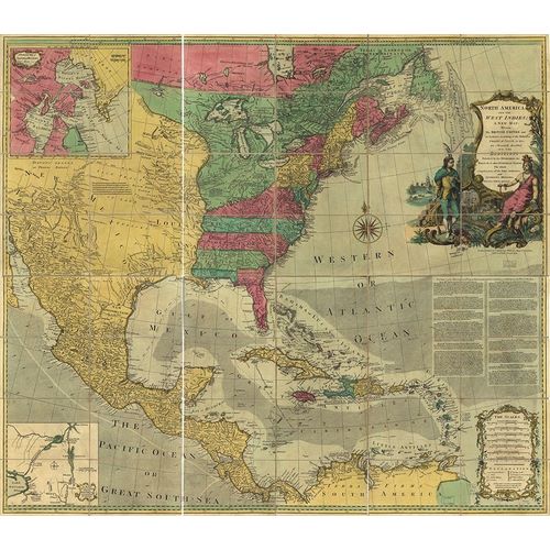 Vintage Maps 아티스트의 North America and the West Indies 작품