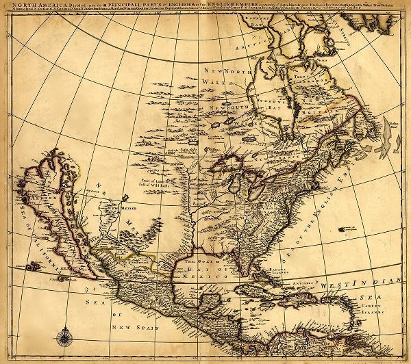 Vintage Maps 아티스트의 North America Divided into it 3 Principal Parts 작품