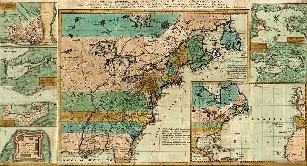 Vintage Maps 아티스트의 English Claims to North America 1755 작품