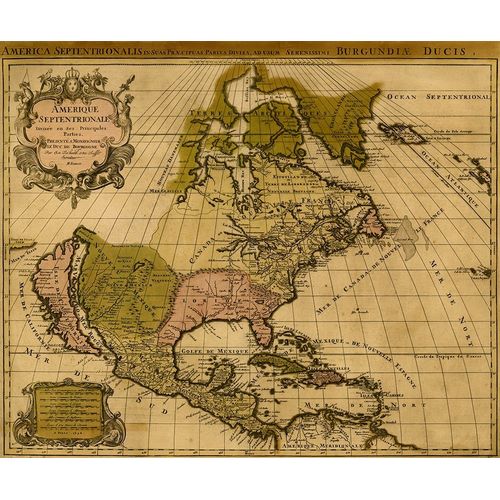 Vintage Maps 아티스트의 America Divided amongst Claimants 1694 작품
