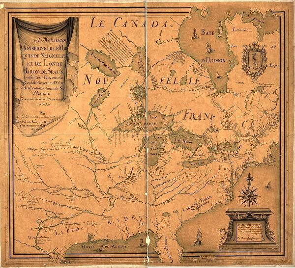 Vintage Maps 아티스트의 Canada and New France 1685 작품