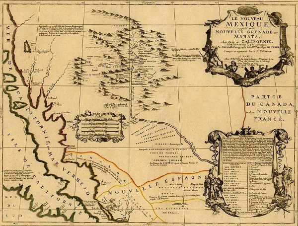 Vintage Maps 아티스트의 Mexico and California 1742 작품