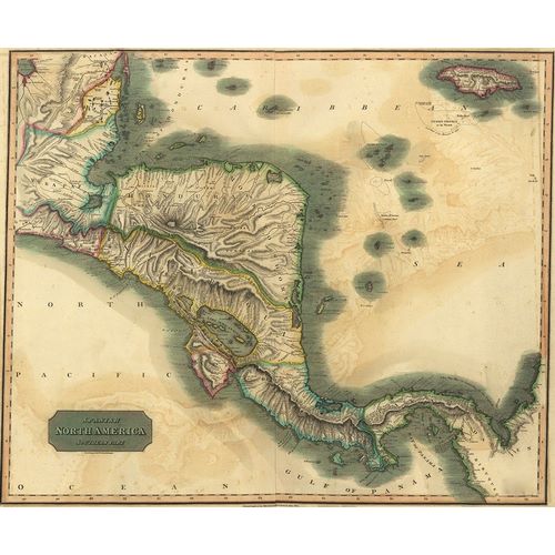 Vintage Maps 아티스트의 Spanish Central America 작품