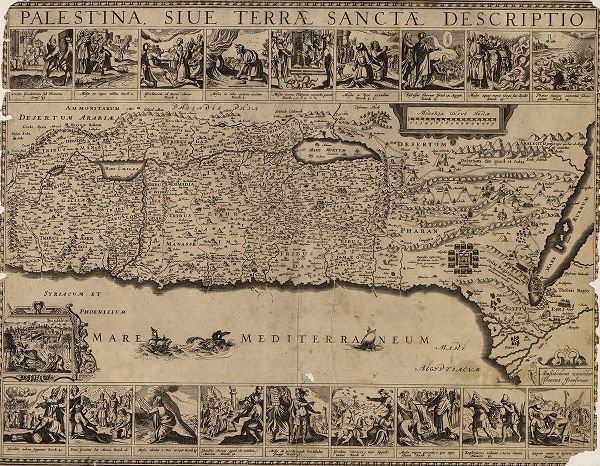 Vintage Maps 아티스트의 Holyland Land Palestine 1650 작품