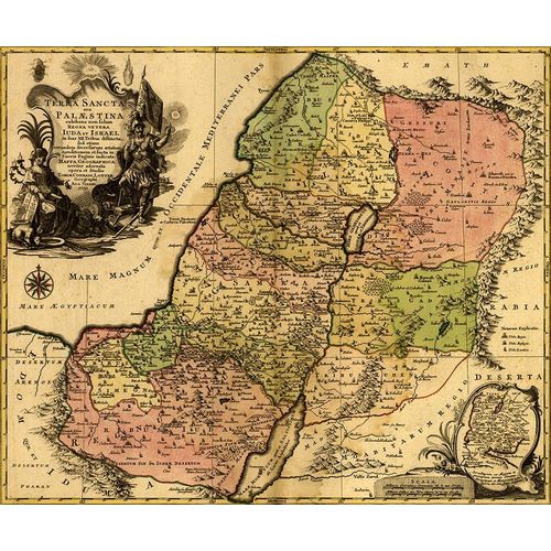 Vintage Maps 아티스트의 Israel during the Reign of Kings and the Twelve Tribes 작품