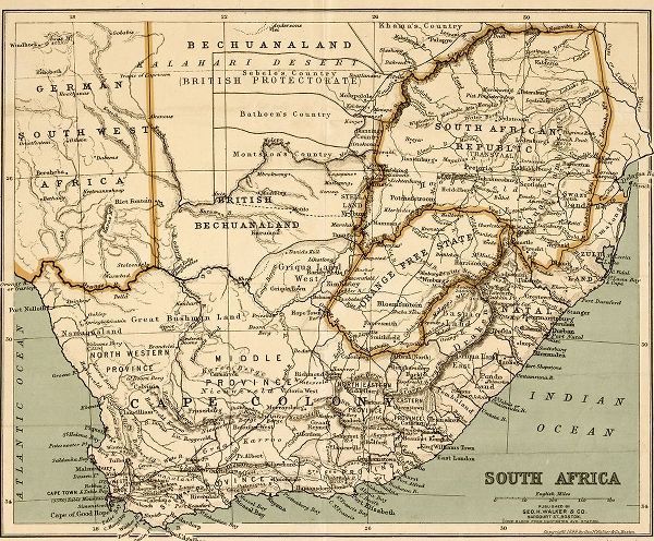 Vintage Maps 아티스트의 South Africa 1899 작품