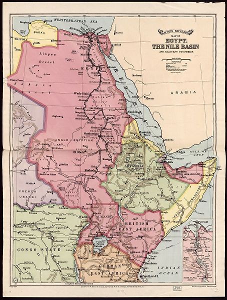 Vintage Maps 아티스트의 Nile Basin 1916 작품