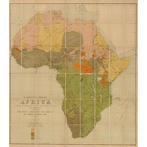 Vintage Maps 아티스트의 African Languages 1883 작품