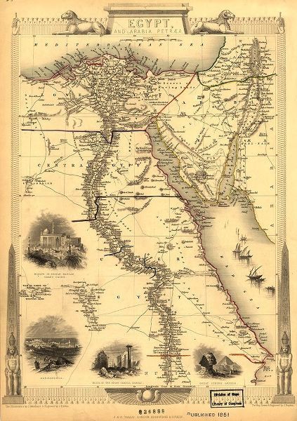 Vintage Maps 아티스트의 Egypt and Arabia Petrea 작품