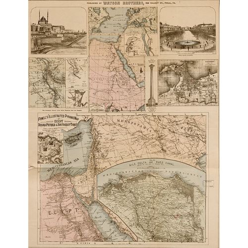 Vintage Maps 아티스트의 Egypt Arabia Petræa and Southeastern Turkey 작품