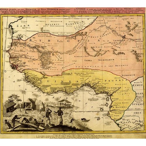 Vintage Maps 아티스트의 Guinee and Black Africa 작품