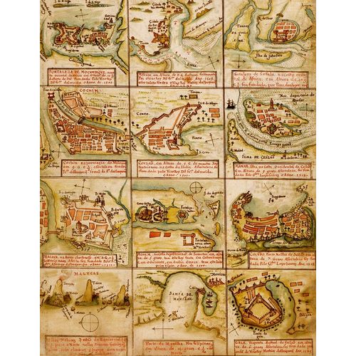 Vintage Maps 아티스트의 Ports and islands in East Africa and The Coast of India 1630 작품