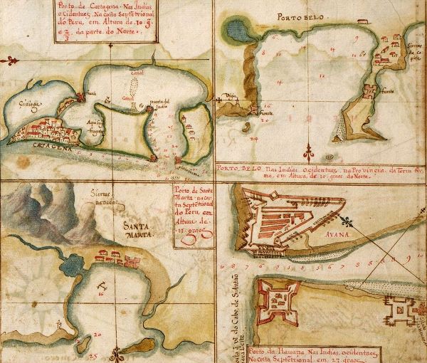Vintage Maps 아티스트의 Ports in the West Indies 1630 작품
