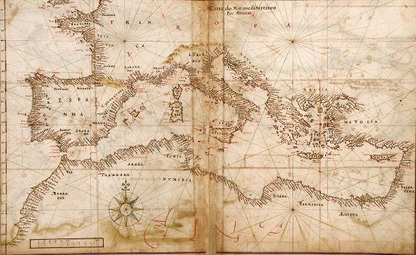 Vintage Maps 아티스트의 Portuguese maps of the Mediterranean Countries 1630 작품