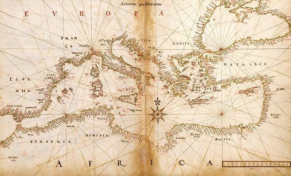 Vintage Maps 아티스트의 Portuguese maps of the Mediterranean Countries 1630 작품