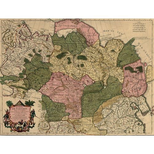 Vintage Maps 아티스트의 Siberia Russia 1706 작품